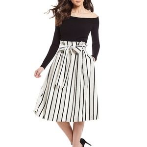 Mid-Length – Womens Antonio Melani Centro Striped